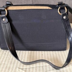 Miche Black Handbag with Gold Rings - PREOWNED well loved